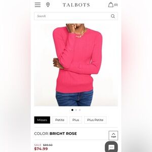 NWT pretty bright pink sweater